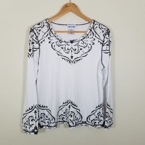 Blair Long Sleeve Top Blouse Size M